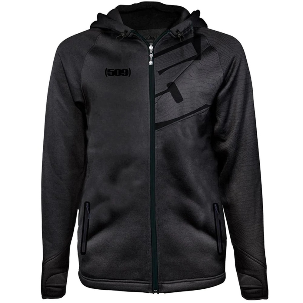 Men's Black Full-Zip Hoodie